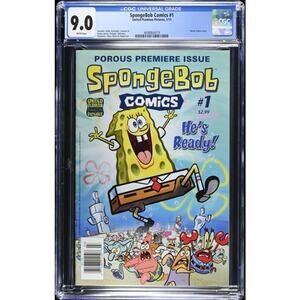 CGC 9.0 Spongebob Comics #1 2011 RARE NEWSSTAND United Plankton Pictures! 864019